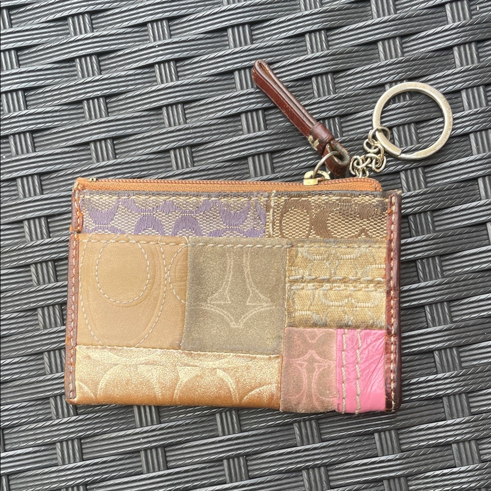 Coach Pink Patchwork Wallet (Coin Purse)